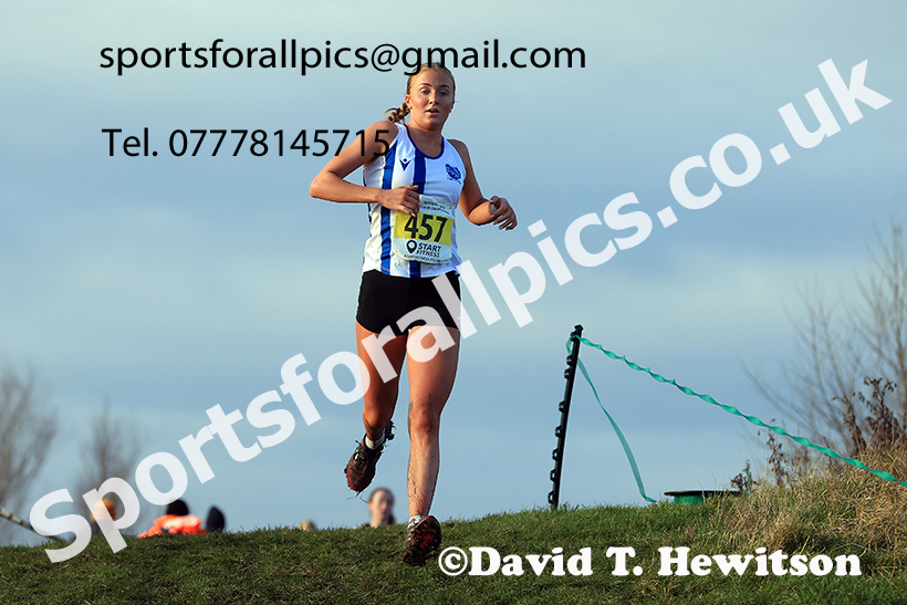 Womens under-17s and under-20s 2024 NECAA Cross Country Champs., Temple Park, South Shields. Photo: David T. Hewitson/Sports for All Pics